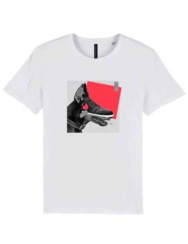 Camiseta Perro dóberman Nike Air blanca unisex