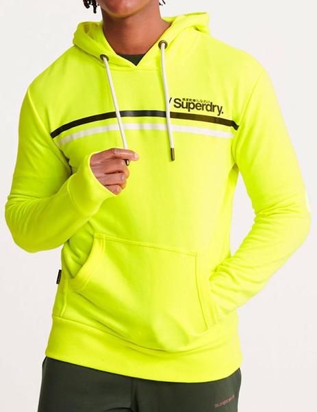 Sudadera hombre Running Night amarillo flúor