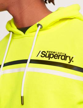 Sudadera Superdry amarillo flúor para hombre