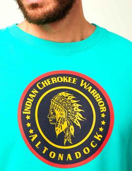 Sudadera Altona Dock logo Cherokee verde menta