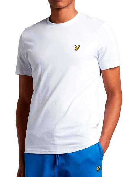 Camiseta Lyle & Scott blanca lisa hombre