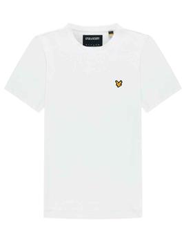 Camiseta Lyle & Scott blanca lisa para hombre