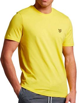 Camiseta Lyle & Scott amarilla lisa para hombre