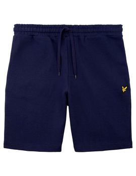 Pantalón corto Lyle & Scott azul marino de algodón