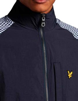 Chaqueta chándal Lyle Scott azul marino a cuadros