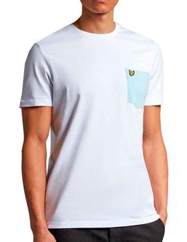 Camiseta con bolsillo Lyle - Scott blanca lisa