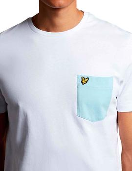 Camiseta con bolsillo Lyle - Scott blanca lisa