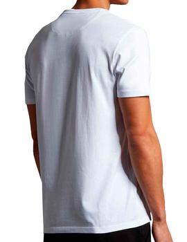 Camiseta con bolsillo Lyle - Scott blanca lisa