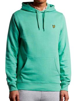 Sudadera capucha Lyle - Scott verde menta lisa