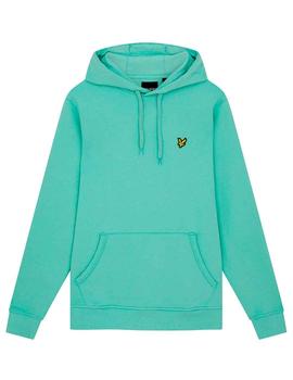 Sudadera capucha Lyle - Scott verde menta lisa