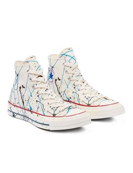 Bambas Converse Chuck 70 blancas con pintura