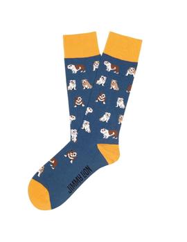 Calcetines Jimmy Lion bulldogs azul con amarillo