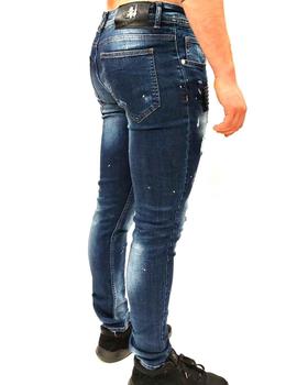 Tejano Mario Morato Jeans roto con chapas negras