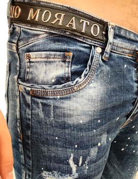 Jeans Mario Morato con cinto negro super skinny