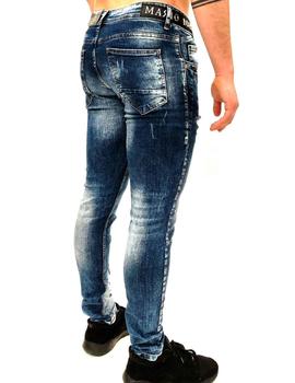 Jeans Mario Morato con cinto negro super skinny