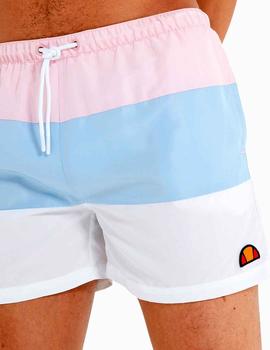 Bañador Ellesse rosa a rayas para hombre