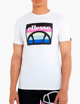 Camiseta Ellesse blanca cuadro multicolor hombre