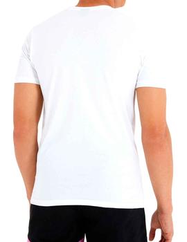 Camiseta Ellesse blanca cuadro multicolor hombre