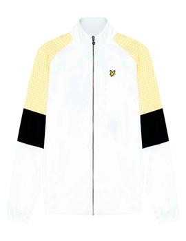 Chaqueta Lyle & Scott blanca cuadros amarillos