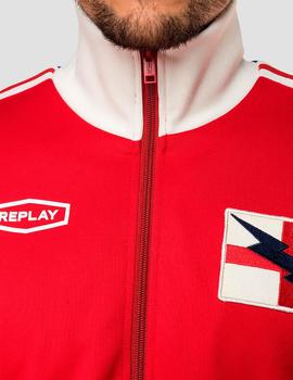 Chaqueta retro Replay roja para hombre