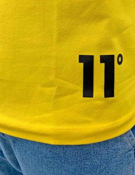 Camiseta 11 Degrees amarilla letras Eleven 3d