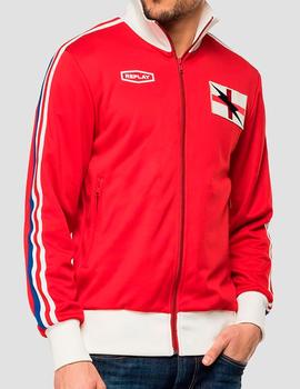 Chaqueta retro Replay roja para hombre