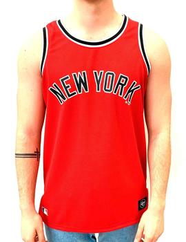 Camiseta New York roja de tirantes unisex