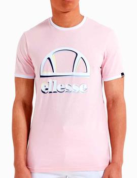 Camiseta Ellesse rosa inspirada en la ropa años 80