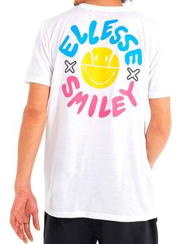 Camiseta Ellesse Smile blanca logo en espalda