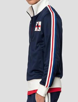 Chaqueta Replay parches azul marino para hombre
