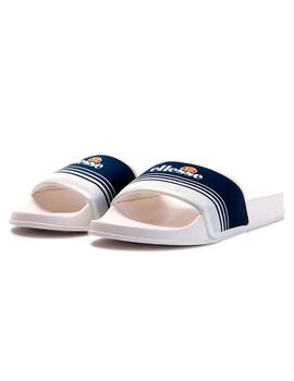 Chanclas Ellesse blancas rayas marino para hombre