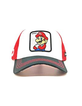 Gorra Capslab Super Mario Bros blanca y roja