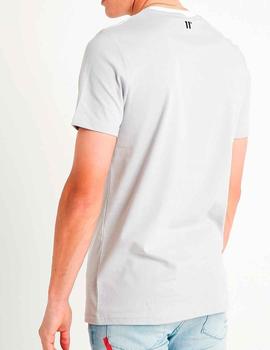 Camiseta 11 Degrees gris a rayas para hombre