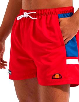 Bañador Ellesse rojo combinado a rayas para hombre