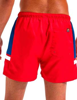 Bañador Ellesse rojo combinado a rayas para hombre