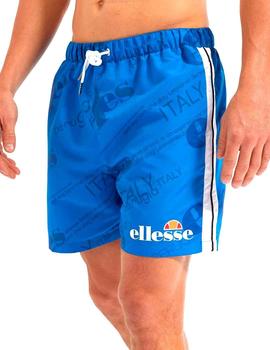 Bañador Ellesse azul eléctrico logos estampados