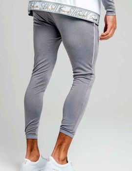 Pantalón chándal SikSilk gris pitillo para hombre