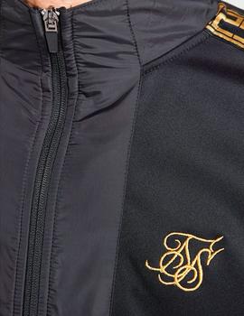 Sudadera Siksilk Evolution negra bandas oro hombre