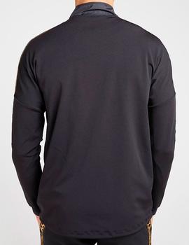 Sudadera Siksilk Evolution negra bandas oro hombre