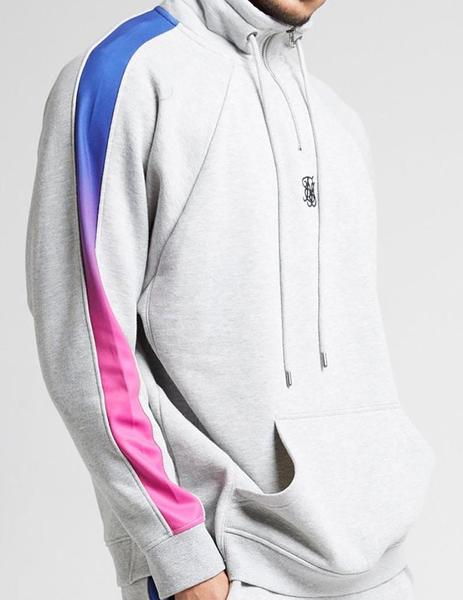 Sudadera Siksilk gris rosas para