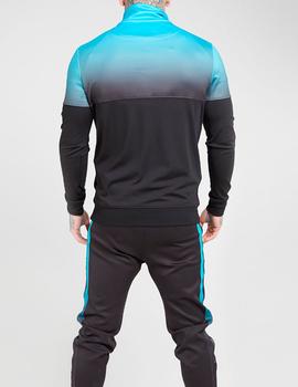 Sudadera Siksilk media cremallera turquesa hombre