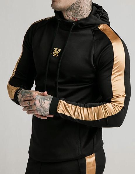 Sudadera Siksilk negra doradas para hombre