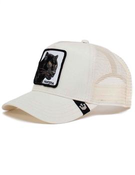 Gorra Goorin Bros blanca pantera negra