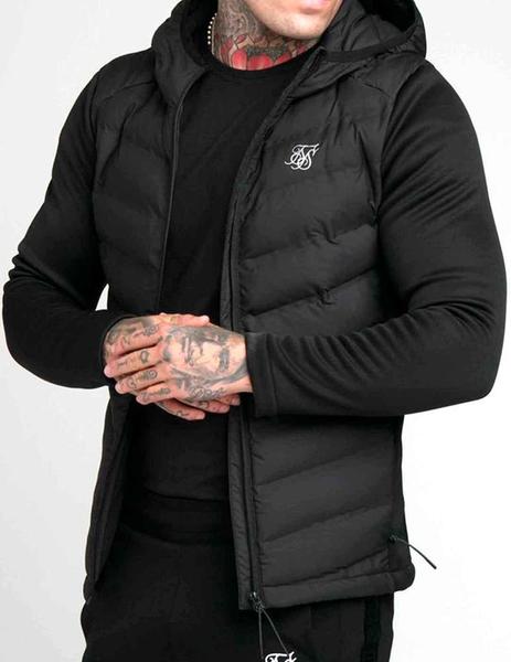 Chaqueta SikSilk negra mangas neopreno