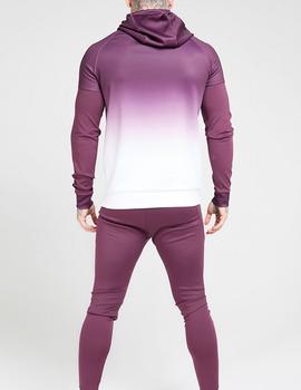 Sudadera Siksilk capucha morada para hombre