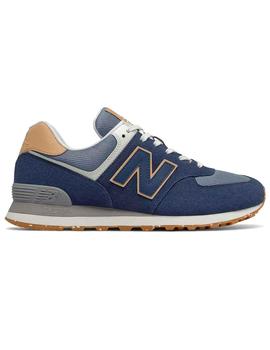 Zapatilla clásica New Balance 574 azul marino