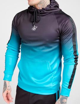 Sudadera Siksilk capucha azul turquesa para hombre