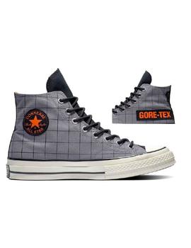 Converse cuadros grises Goretex naranja