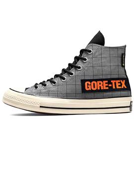 Converse cuadros grises Goretex naranja