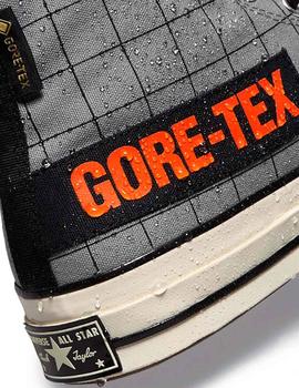 Converse cuadros grises Goretex naranja